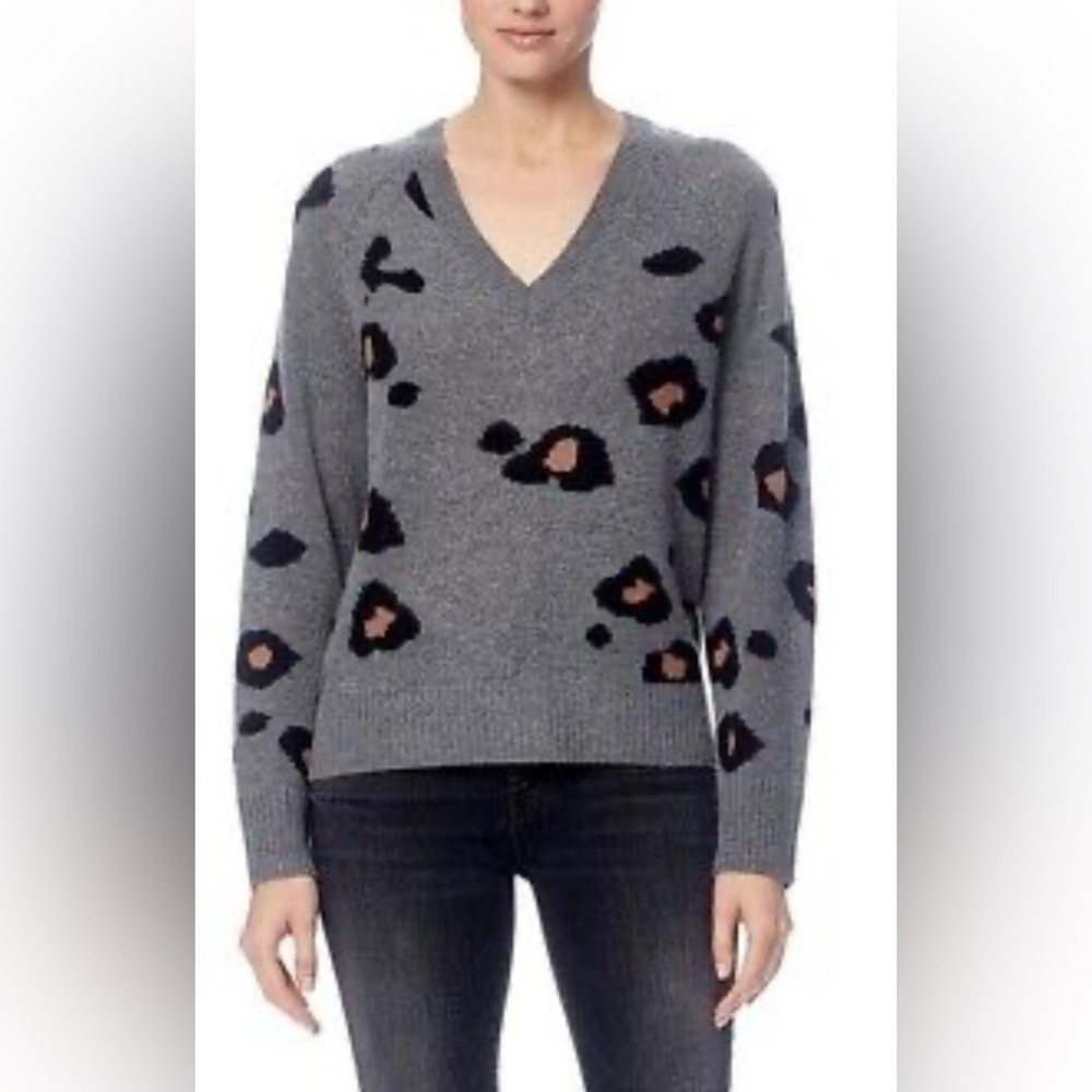 360 Cashmere - Janie Mid Heather Grey/Black/Toffee Size Smalll